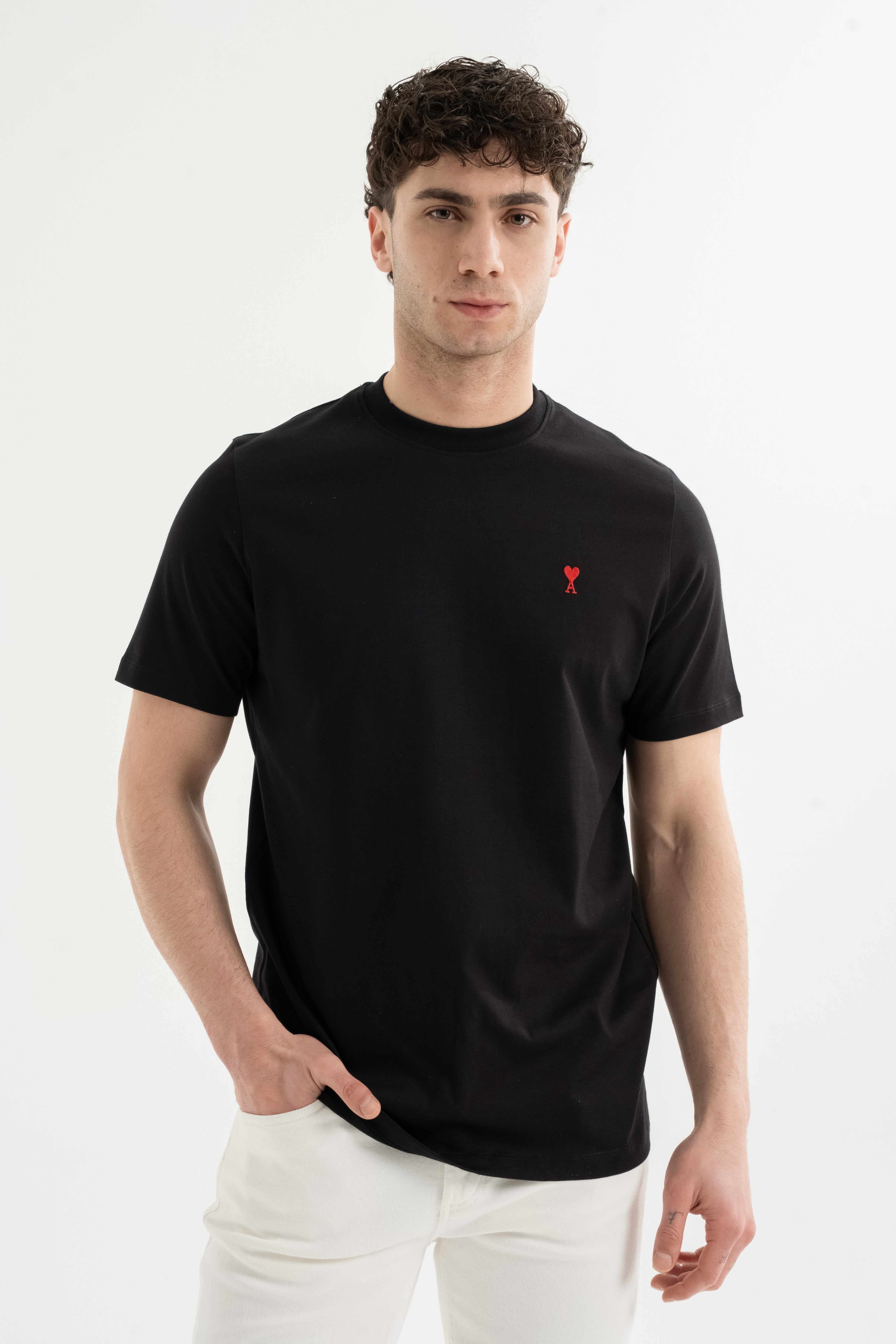 Ami Kırmızı Kalp Logolu T-Shirt No:1076